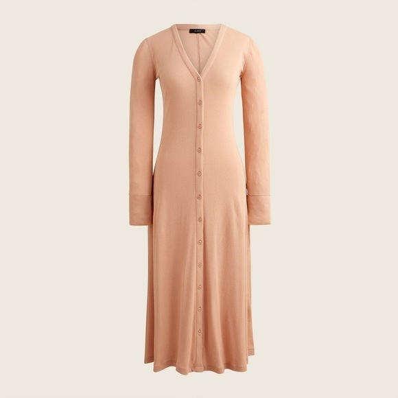 J. Crew Dresses & Skirts - J Crew Ribbed Button Front Knit Dress